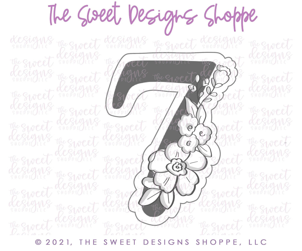 Cookie Cutters - Floral 7 - Cookie Cutter - The Sweet Designs Shoppe - - ALL, Birthday, Cookie Cutter, Font, Fonts, kid, kids, letters and numbers, number, numbers, NumberSet, Promocode, series016, text