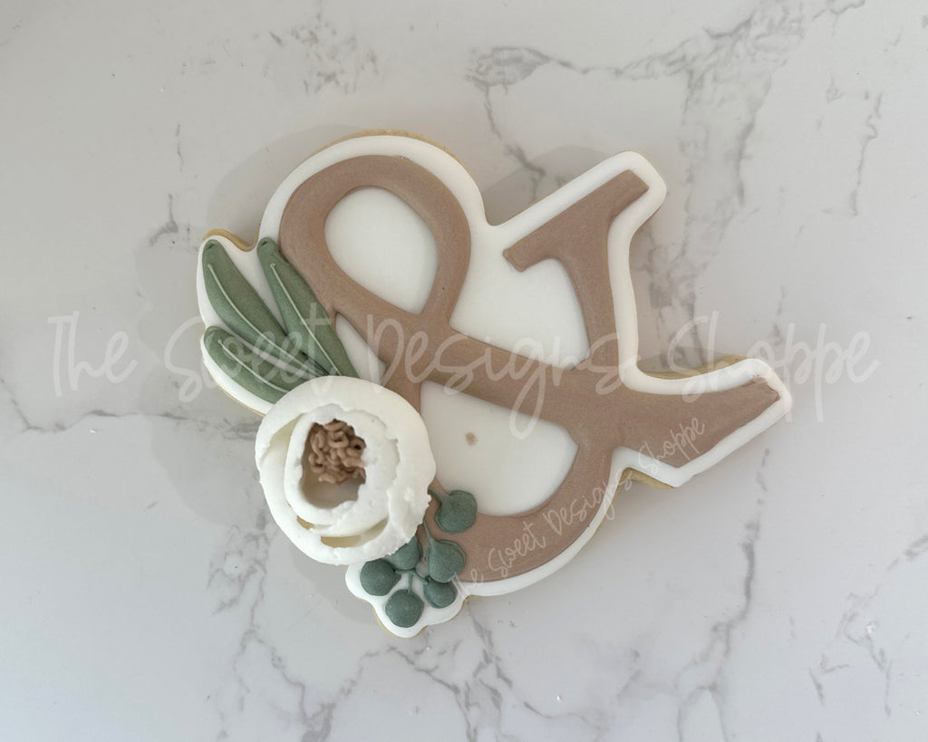 Cookie Cutters - Floral Ampersand / AND Symbol - Cookie Cutter - The Sweet Designs Shoppe - - ALL, Bachelorette, Cookie Cutter, Flower, Flowers, Leaves and Flowers, Married, Promocode, text, text and numbers, Wedding