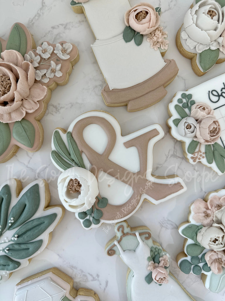 Cookie Cutters - Floral Ampersand / AND Symbol - Cookie Cutter - The Sweet Designs Shoppe - - ALL, Bachelorette, Cookie Cutter, Flower, Flowers, Leaves and Flowers, Married, Promocode, text, text and numbers, Wedding