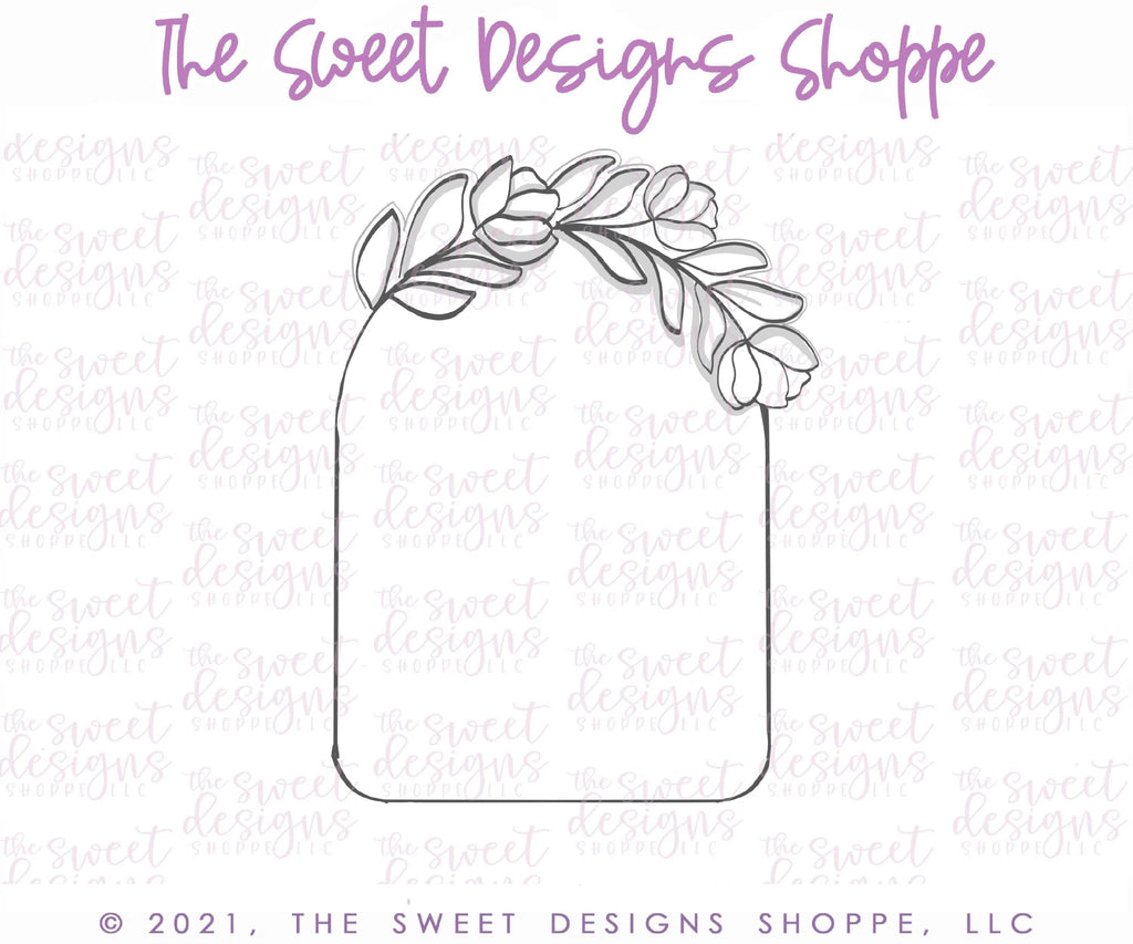 Cookie Cutters - Floral Arch - Plaque - Cookie Cutter - The Sweet Designs Shoppe - TSDS - - 4th,4th July,4th of July,ALL,Cookie Cutter,Patriotic,Plaque,Plaques,PLAQUES HANDLETTERING,Promocode,Sweet,Sweets,Travel,USA