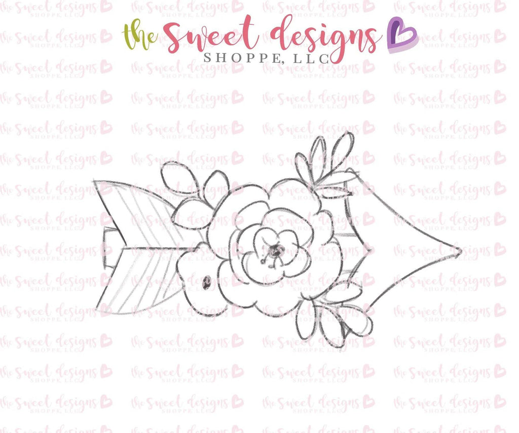 Cookie Cutters - Floral Arrow - Cookie Cutter - The Sweet Designs Shoppe - TSDS - - ALL,Boho,Bridal,Cookie Cutter,hobby,Miscellaneous,Nature,Promocode,Woodland