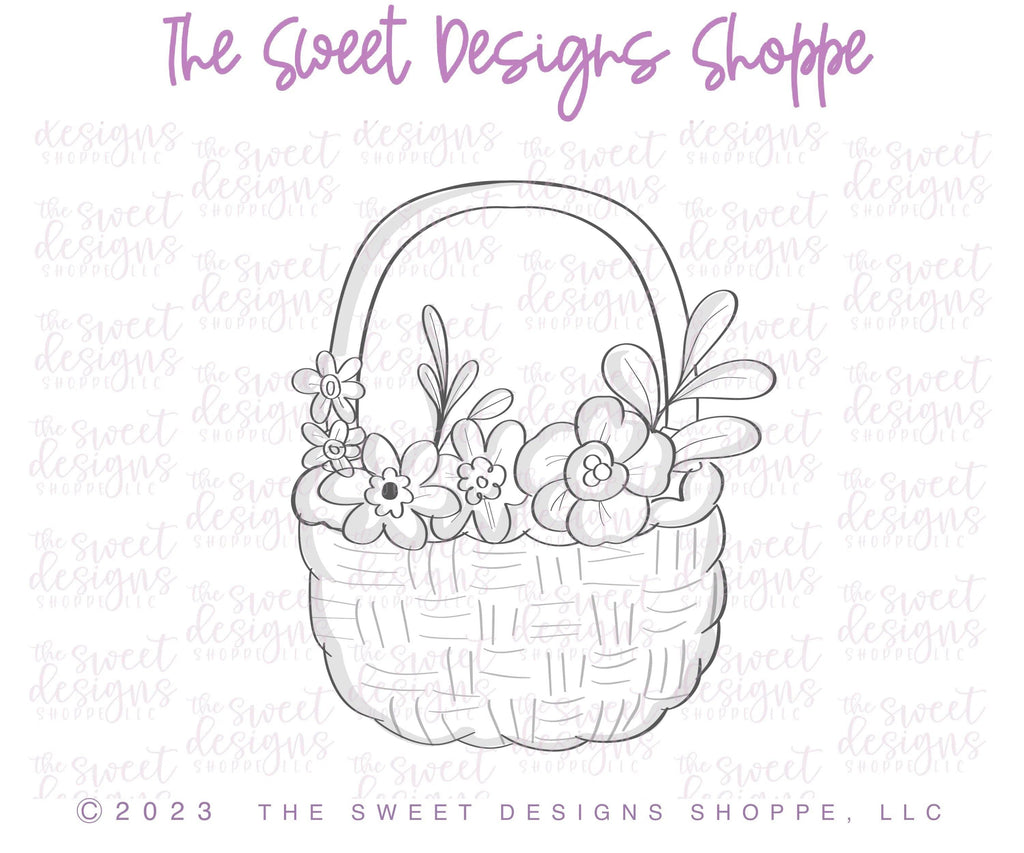 Cookie Cutters - Floral Basket - Cookie Cutter - The Sweet Designs Shoppe - - ALL, Baby, Baby / Kids, babyshower, basket, Cookie Cutter, Easter, Easter / Spring, floral, Promocode