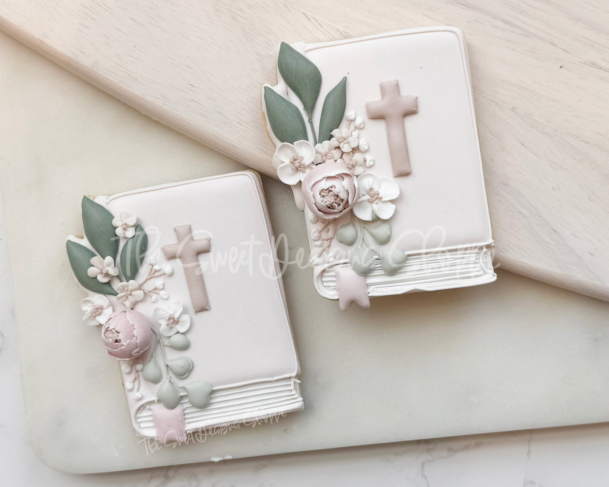 Cookie Cutters - Floral Bible - Cookie Cutter - The Sweet Designs Shoppe - TSDS - - ALL,bible,Cookie Cutter,Easter,Easter / Spring,First Communion,floral,Promocode,Religious,STL,Wedding,Wedding Favors