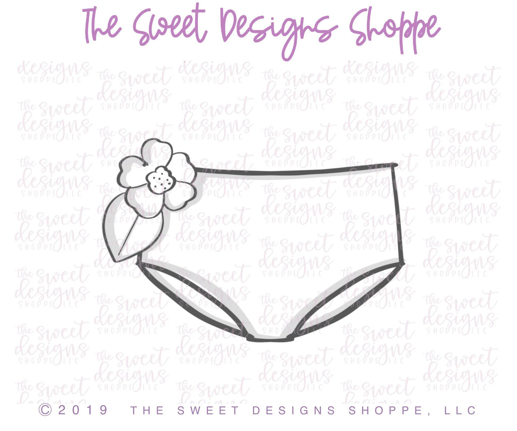 Cookie Cutters - Floral Bottom Swimsuit- Cookie Cutter - Sweet Designs Shoppe - - Accesories, Accessories, accessory, ALL, Clothing / Accessories, Cookie Cutter, Promocode, summer, swimsuit