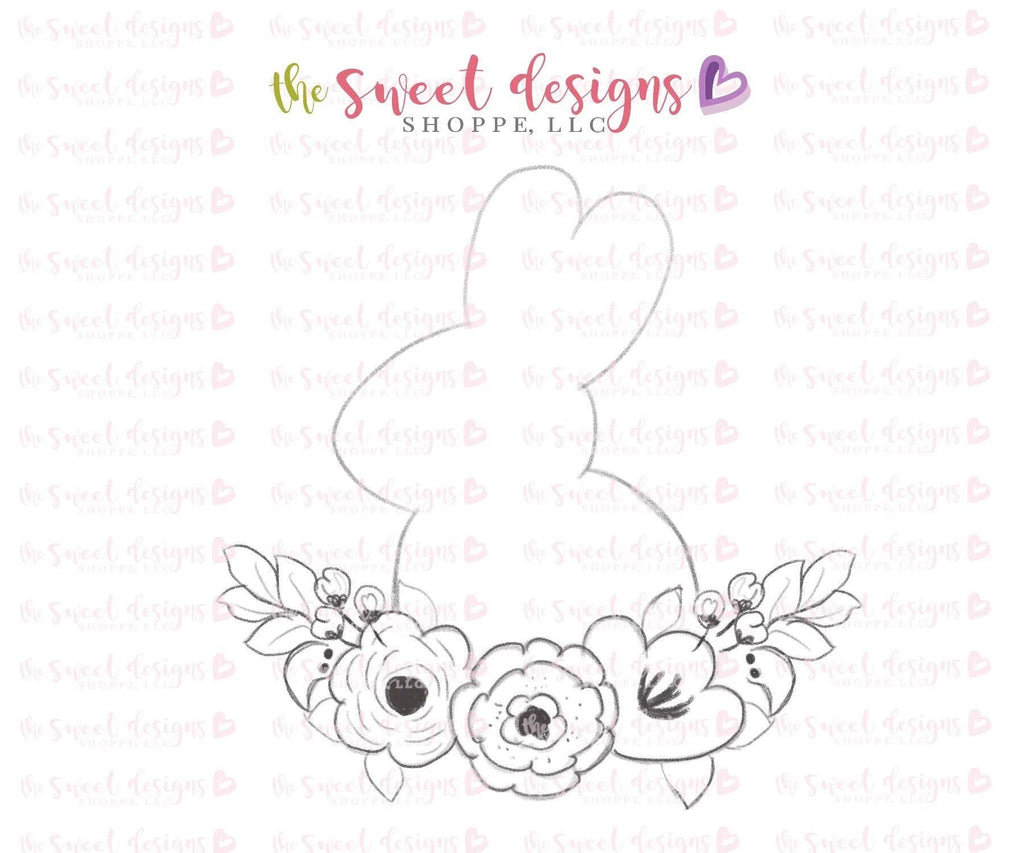 Cookie Cutters - Floral Bunny - Cookie Cutter - The Sweet Designs Shoppe - TSDS - - ALL,Animal,Animals,Bear,Cookie Cutter,Easter,Easter / Spring,Personalized,Plaque,Promocode