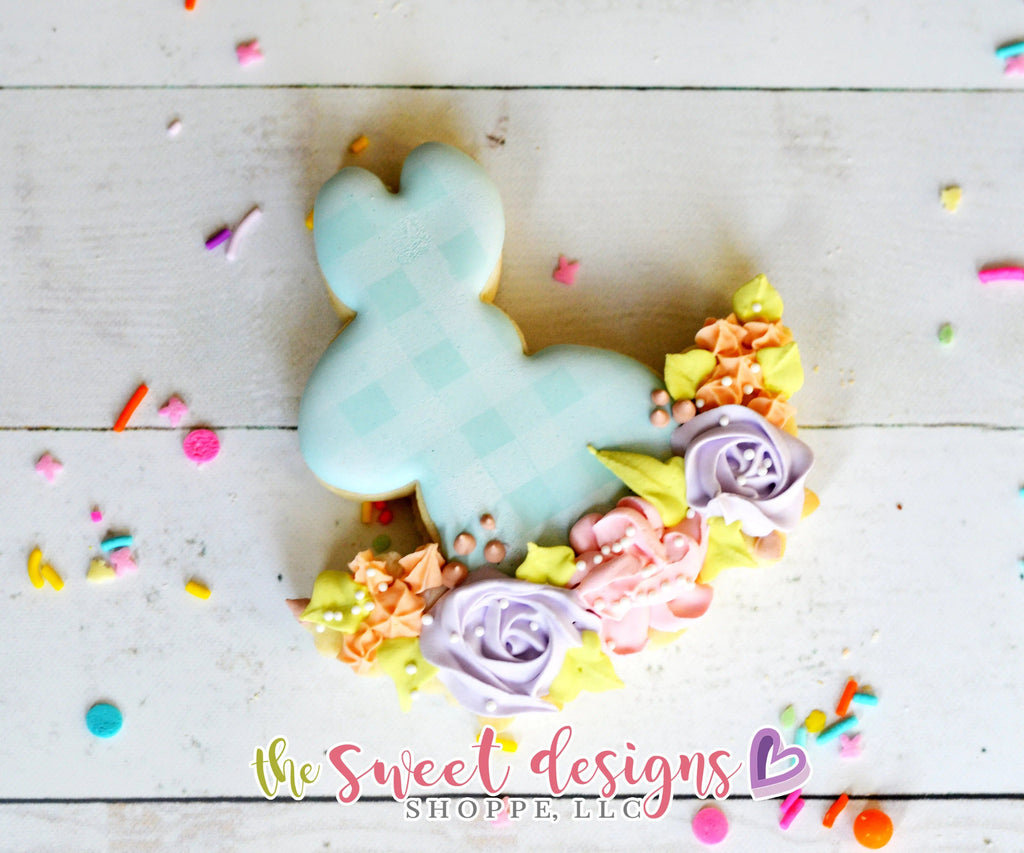 Cookie Cutters - Floral Bunny - Cookie Cutter - The Sweet Designs Shoppe - TSDS - - ALL,Animal,Animals,Bear,Cookie Cutter,Easter,Easter / Spring,Personalized,Plaque,Promocode
