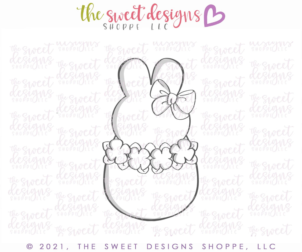 Cookie Cutters - Floral Bunny in Egg - Cookie Cutter - Sweet Designs Shoppe - - ALL, Animal, Animals, Animals and Insects, Cookie Cutter, easter, Easter / Spring, Promocode
