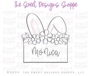Cookie Cutters - Floral Bunny Personalized Plaque - Cookie Cutter - The Sweet Designs Shoppe - TSDS - - ALL,Animal,animal plaque,Animals,Animals and Insects,Cookie Cutter,Easter,Easter / Spring,handlettering,Plaque,Plaques,PLAQUES HANDLETTERING,Promocode,STL