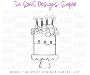 Cookie Cutters - Floral Cake with Candles - Cookie Cutter - The Sweet Designs Shoppe - TSDS - - ALL,Birthday,Cookie Cutter,happybirthdday,kid,kids,Promocode,STL,Sweet,Sweets