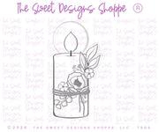 Cookie Cutters - Floral Candle - Cookie Cutter - The Sweet Designs Shoppe - TSDS - - ALL,Cookie Cutter,First Communion,floral,Promocode,Religious,STL,Wedding,Wedding Favors