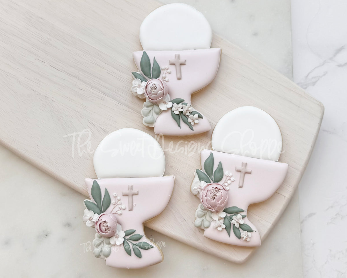 Cookie Cutters - Floral Chalice - Cookie Cutter - The Sweet Designs Shoppe - TSDS - - ALL,Cookie Cutter,Easter,Easter / Spring,First Communion,floral,Promocode,Religious,STL,Wedding,Wedding Favors