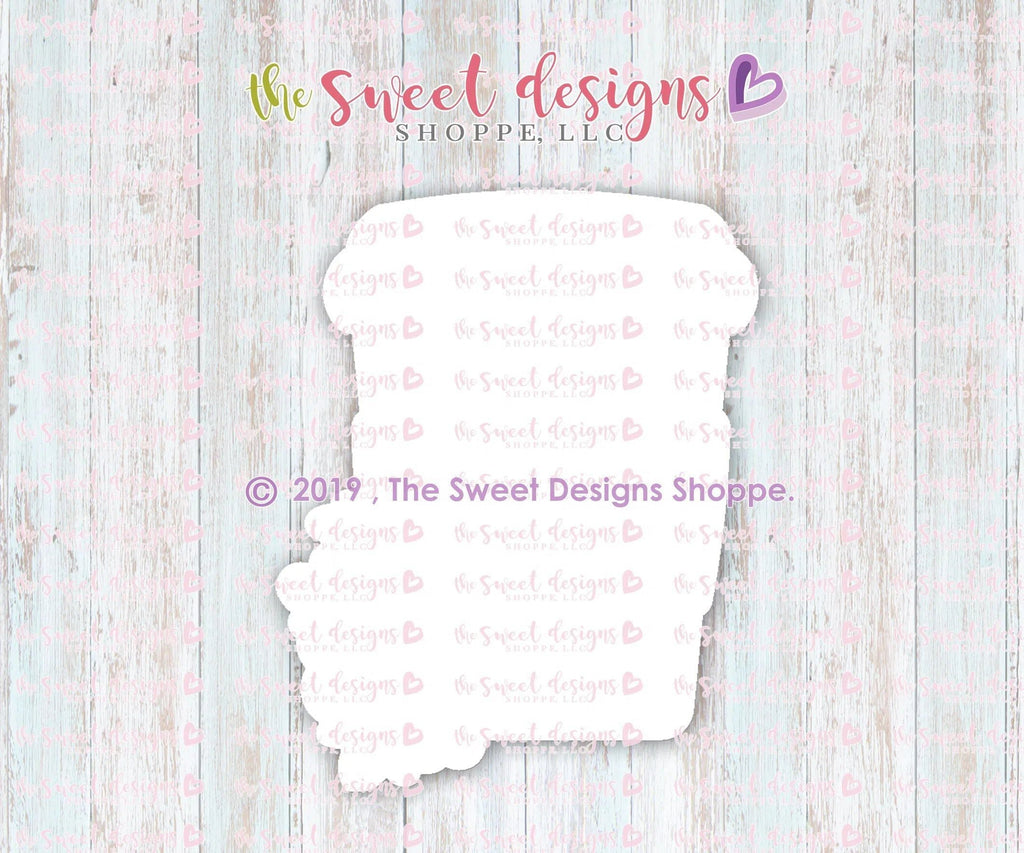 Cookie Cutters - Floral Coffee Paper Cup - Cookie Cutter - The Sweet Designs Shoppe - TSDS - - ALL,beverage,Coffee,coffee paper cup,Cookie Cutter,Food,Food & Beverages,Food and Beverage,Nurse,Nurse Appreciation,Promocode,Teacher,Teacher Appreciation