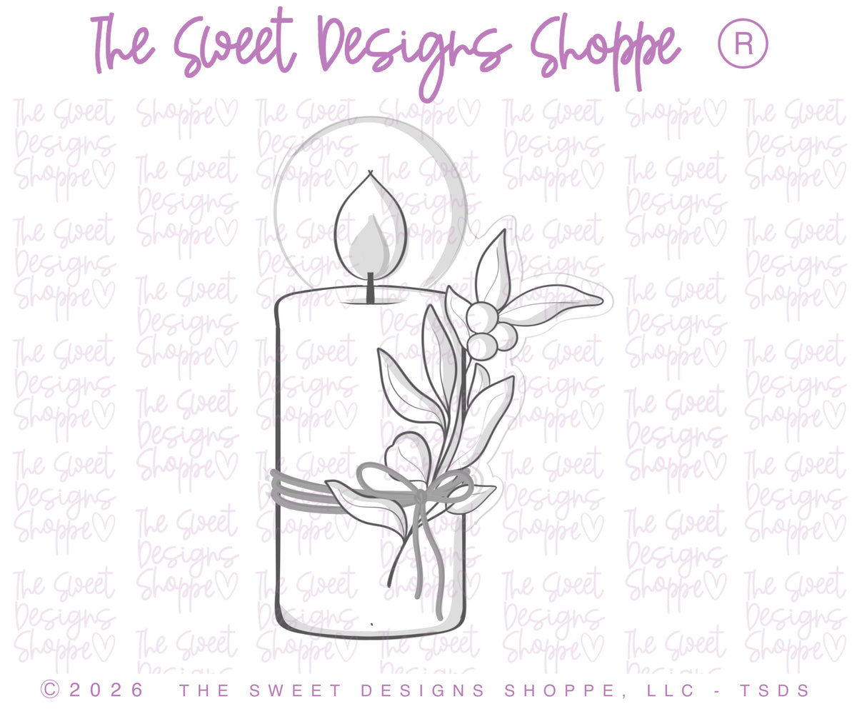 Cookie Cutters - Floral Communion Candle - Cookie Cutter - The Sweet Designs Shoppe - TSDS - - ALL,Cookie Cutter,First Communion,floral,Promocode,Religious,STL,Wedding,Wedding Favors