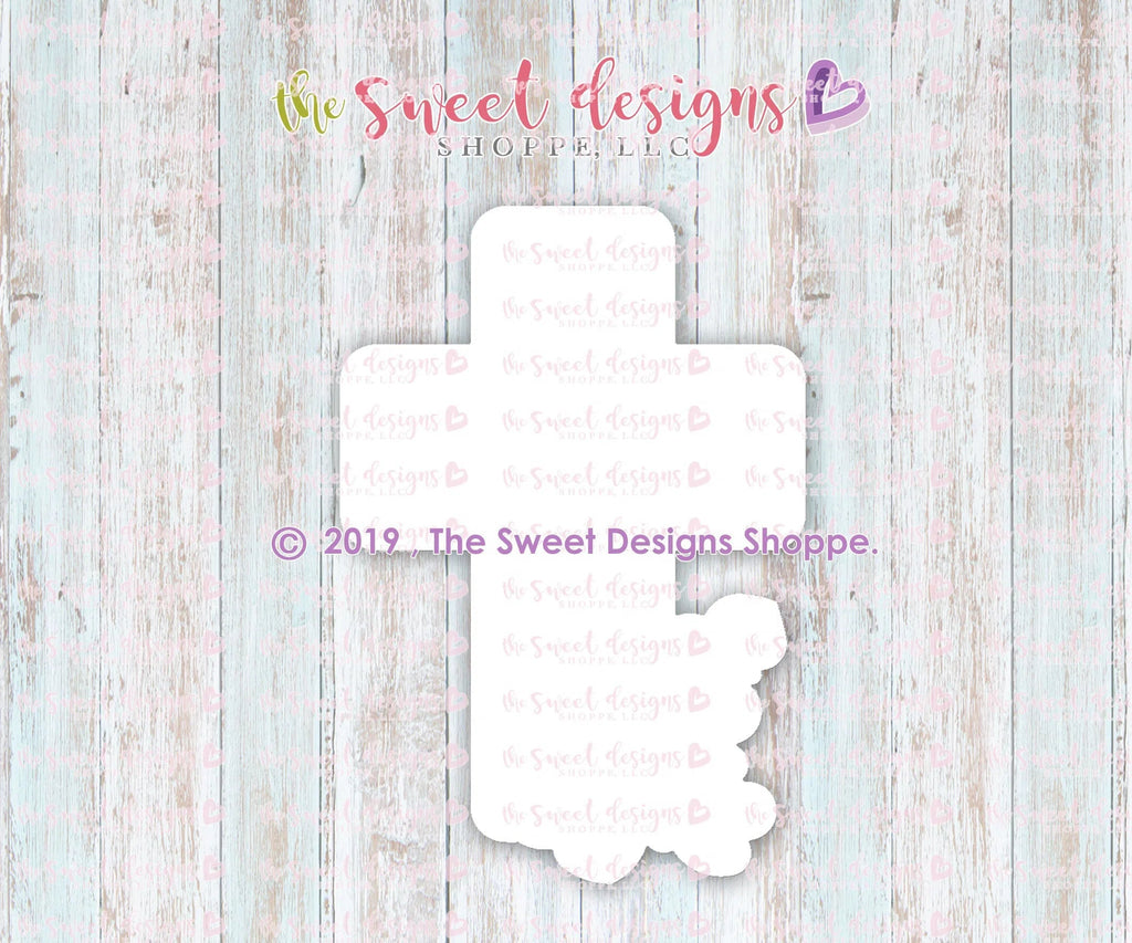 Cookie Cutters - Floral Cross - Cookie Cutter - Sweet Designs Shoppe - - 2019, ALL, Cookie Cutter, Easter / Spring, Holiday, Promocode, Religious