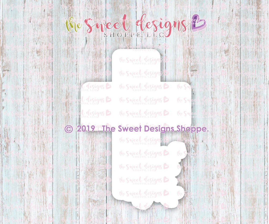 Cookie Cutters - Floral Cross - Cookie Cutter - The Sweet Designs Shoppe - - 2019, ALL, Cookie Cutter, Easter / Spring, Holiday, Promocode, Religious