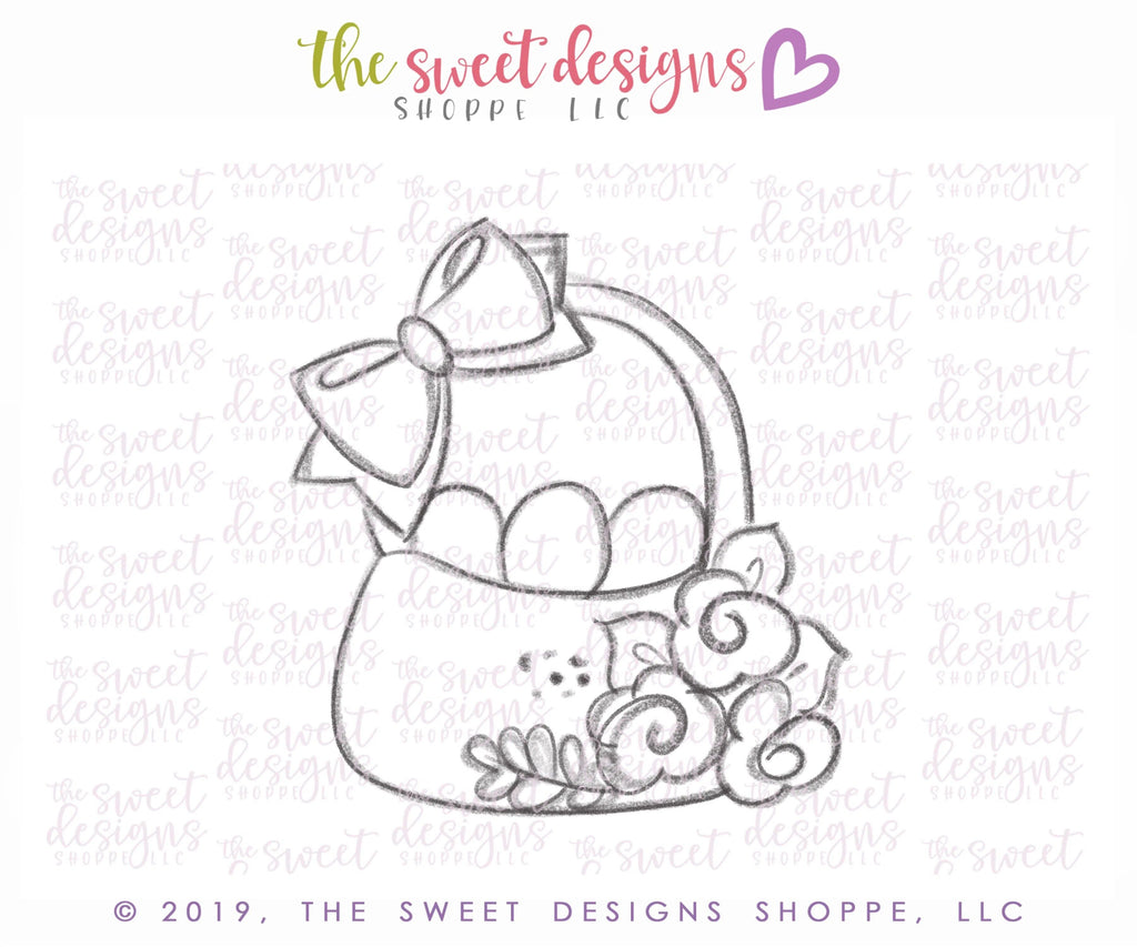 Cookie Cutters - Floral Easter Basket - Cookie Cutter - The Sweet Designs Shoppe - TSDS - - ALL,Cookie Cutter,East,Easter,Easter / Spring,Nature,Promocode