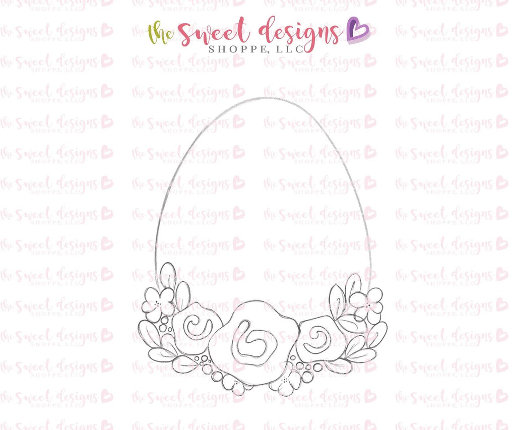 Cookie Cutters - Floral Egg One - Cookie Cutter - Sweet Designs Shoppe - - ALL, animal, animals, Cookie Cutter, Easter, Easter / Spring, Food, Food & Beverages, Promocode, Spring