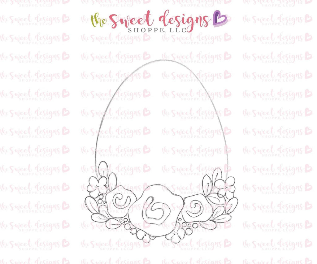 Cookie Cutters - Floral Egg One - Cookie Cutter - The Sweet Designs Shoppe - - ALL, animal, animals, Cookie Cutter, Easter, Easter / Spring, Food, Food & Beverages, Promocode, Spring