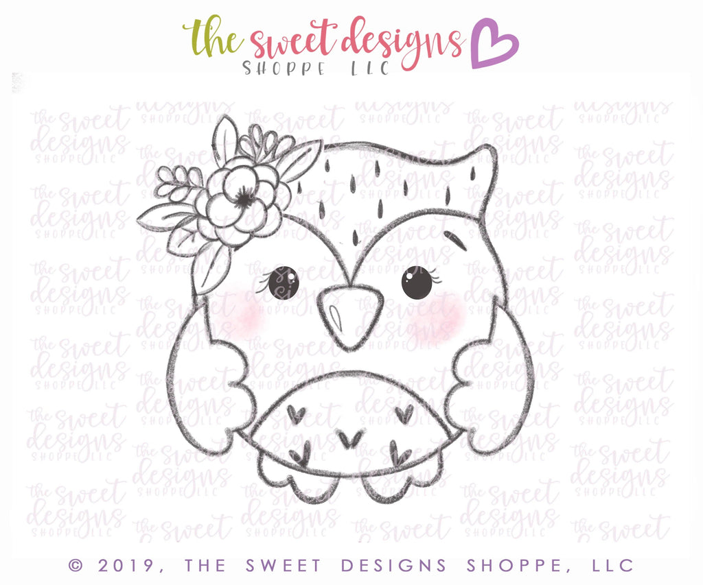 Cookie Cutters - Floral Fall Owl - Cookie Cutter - The Sweet Designs Shoppe - TSDS - - ALL,Animal,Animals,Cookie Cutter,Fall / Thanksgiving,Fall Halloween,Forest,forest animals,Halloween,Promocode,Woodland