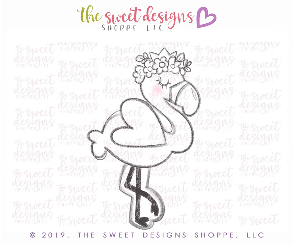 Cookie Cutters - Floral Flamingo 2019 v2- Cookie Cutter - The Sweet Designs Shoppe - - ALL, Animal, Cookie Cutter, Luau, Party, Promocode, summer