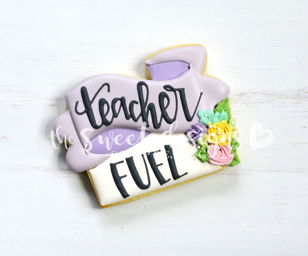 Cookie Cutters - Floral Fuel Plaque - Cookie Cutter - The Sweet Designs Shoppe - - ALL, Cookie Cutter, Grad, graduations, mother, Mothers Day, Plaque, Plaques, PLAQUES HANDLETTERING, Promocode, School / Graduation, teacher, teacher appreciation