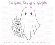 Cookie Cutters - Floral Ghost - Cookie Cutter - The Sweet Designs Shoppe - TSDS - - ALL,Cookie Cutter,floral ghost,Ghost,girly trick or treat boo,halloween,happy halloween,Promocode,STL