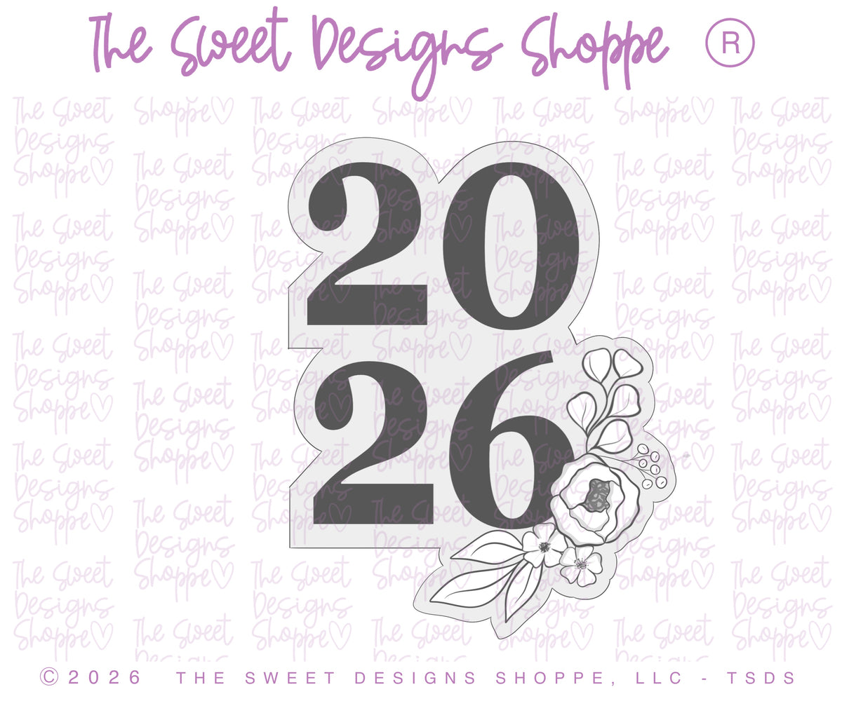 Cookie Cutters - Floral Grad Year Plaque - Cookie Cutter - The Sweet Designs Shoppe - TSDS - - ALL,award,back to school,Cookie Cutter,diploma,floral grad year plaque,Grad,Graduation,graduations,handlettering,mothers,Plaque,Plaques,Promocode,School,School / Graduation,school supplies,STL