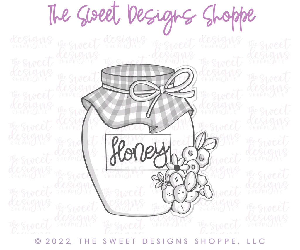 Cookie Cutters - Floral Honey - Cookie Cutter - The Sweet Designs Shoppe - TSDS - - ALL,bee,Cookie Cutter,floral,florals,Food,Food & Beverages,MOM,mother,Mothers Day,Nature,Promocode,Sweet,Teacher,Teacher Appreciation,Valentines