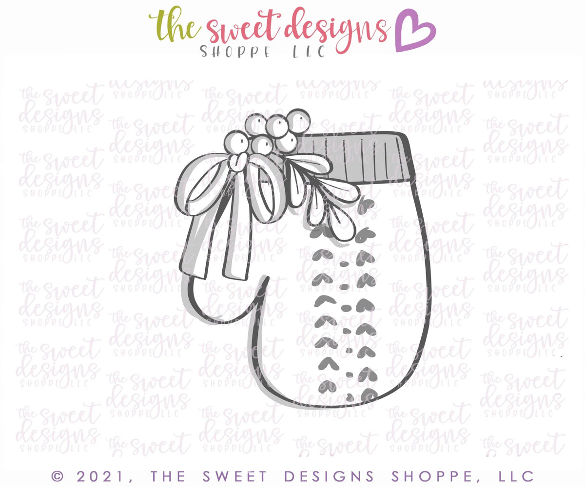 Cookie Cutters - Floral Mitten - Cookie Cutter - The Sweet Designs Shoppe - TSDS - - 12 days,Advent Calendar,ALL,Christmas,Christmas / Winter,Christmas Cookies,Cookie Cutter,Promocode,STL