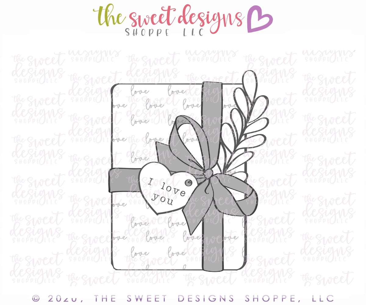 Cookie Cutters - Floral Present - Cookie Cutter - The Sweet Designs Shoppe - TSDS - - ALL,Birthday,Christmas,Christmas / Winter,Christmas decoration,Cookie Cutter,Gift,Misc,Miscelaneous,Miscellaneous,Promocode,STL,valentines,Wedding,Wedding Favors