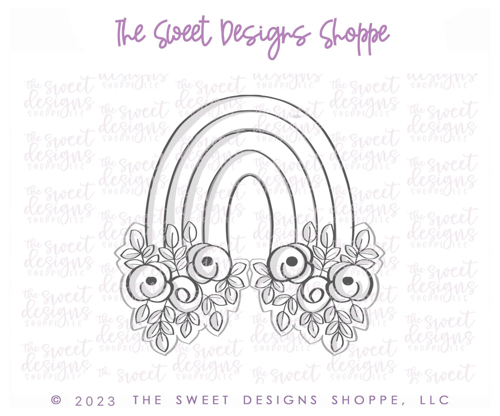 Cookie Cutters - Floral Rainbow - Cookie Cutter - The Sweet Designs Shoppe - TSDS - - ALL,Cookie Cutter,Fantasy,floral,Nature,Promocode,Rainbow,St paddy,ST PATRICK,St Patrick’s Day,St. Pat,st. patrick's,Summer,Weather