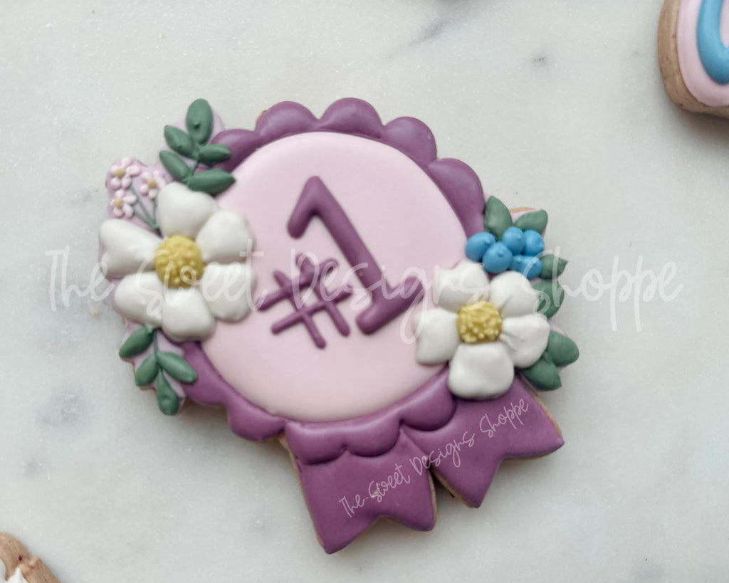 Cookie Cutters - Floral Ribbon - Cookie Cutter - The Sweet Designs Shoppe - - #1, ALL, award, celebration, Cookie Cutter, Customize, floral, Graduation, MOM, mother, Mothers Day, Plaque, Promocode, School / Graduation