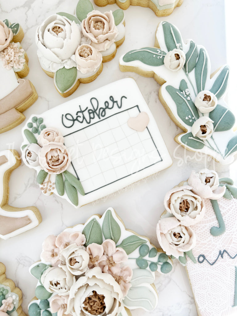 Cookie Cutters - Floral Save the Date Plaque - Cookie Cutter - The Sweet Designs Shoppe - - ALL, Bachelorette, Calendar, Cookie Cutter, Flower, Flowers, handlettering, Leaves and Flowers, Married, Plaque, Plaques, PLAQUES HANDLETTERING, Promocode, Wedding