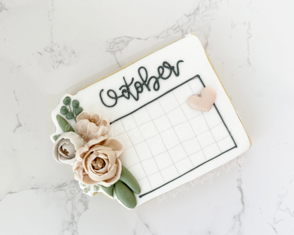 Cookie Cutters - Floral Save the Date Plaque - Cookie Cutter - The Sweet Designs Shoppe - TSDS - - ALL,Bachelorette,Calendar,Cookie Cutter,Flower,Flowers,handlettering,Leaves and Flowers,Married,Plaque,Plaques,PLAQUES HANDLETTERING,Promocode,STL,Wedding