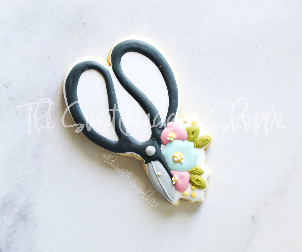 Cookie Cutters - Floral Scissors - Cookie Cutter - The Sweet Designs Shoppe - TSDS - - ALL,back to school,Cookie Cutter,Grad,graduations,Promocode,School,School / Graduation,School Bus,school supplies,teacher,teacher appreciation,Tool,tool box,toolbox,tools