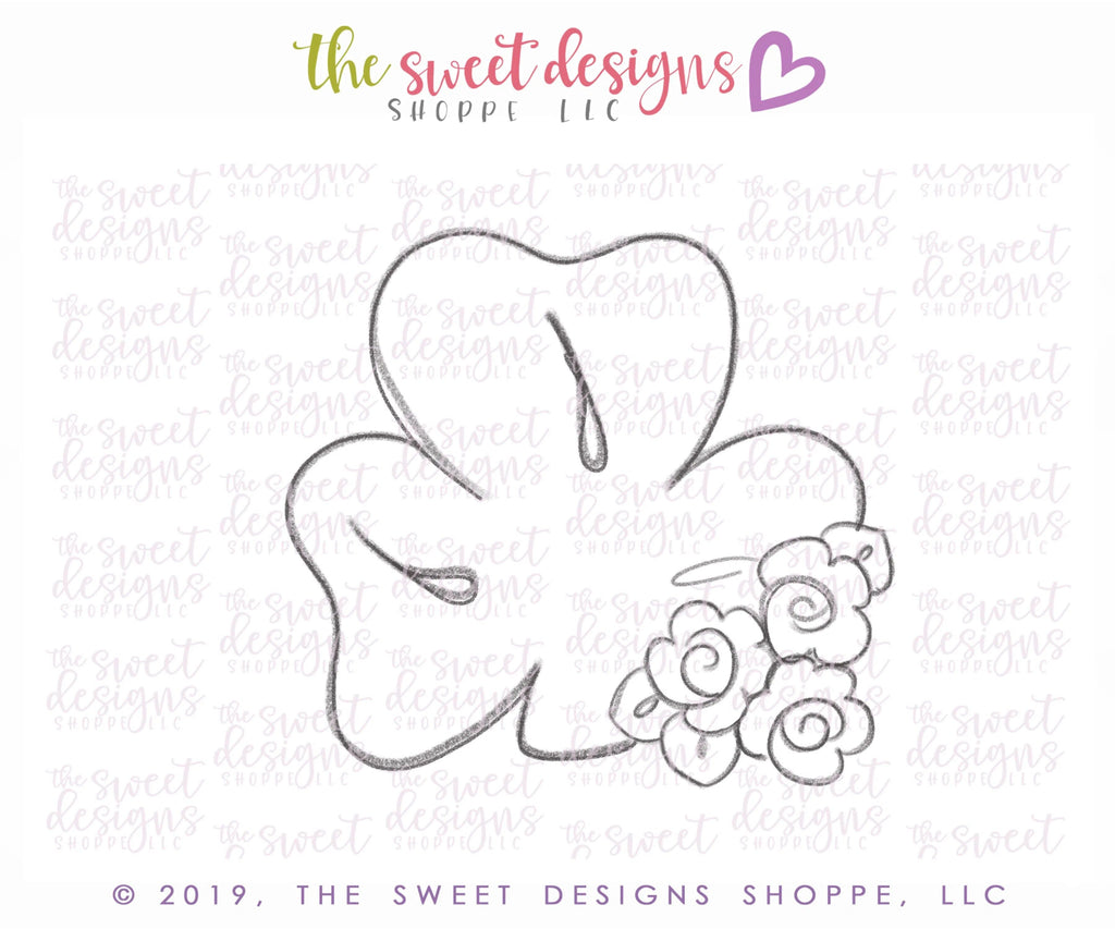 Cookie Cutters - Floral Shamrock - Cookie Cutter - The Sweet Designs Shoppe - - 2019, ALL, animal print, Animals, Cookie Cutter, Holiday, luck, patrick, patrick's, Promocode, ST PATRICK, St. Pat, St. Patricks