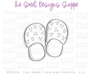 Cookie Cutters - Floral Slippers - Cookie Cutter - The Sweet Designs Shoppe - TSDS - - Accesories,Accessories,ALL,Clothing / Accessories,Cookie Cutter,floral,Galantines,MOM,mother,Mothers Day,Pajama,Promocode,Slippers,STL