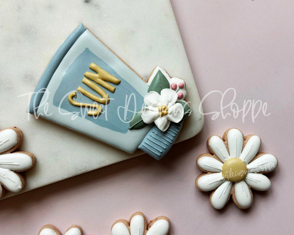 Cookie Cutters - Floral Sunscreen - Cookie Cutter - The Sweet Designs Shoppe - TSDS - - ALL,beach,Cookie Cutter,hobbie,Hobbies,pool,Promocode,Summer,Sunscreen