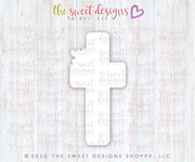 Cookie Cutters - Floral Tall Cross - Cookie Cutter - The Sweet Designs Shoppe - TSDS - - ALL,communion,Cookie Cutter,easter,Easter / Spring,First Communion,floral,Promocode,Religious