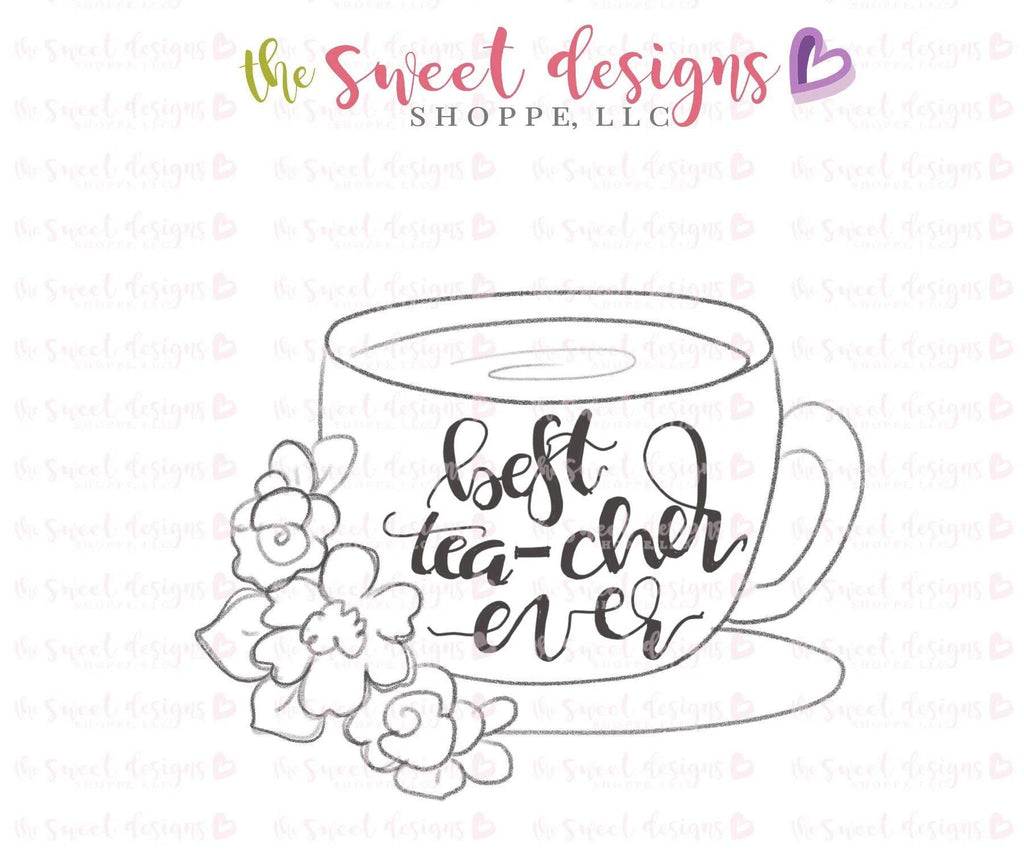 Cookie Cutters - Floral Tea cup - Cookie Cutter - The Sweet Designs Shoppe - TSDS - - ALL,Coffee,Cookie Cutter,Food,Food & Beverages,Grad,graduations,Latte,Nurse,Nurse Appreciation,Promocode,School,School / Graduation,Teacher,Teacher Appreciation