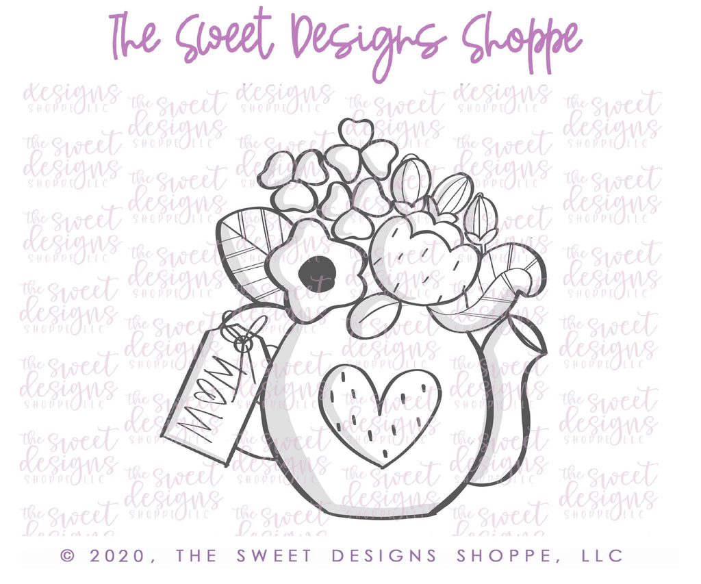 Cookie Cutters - Floral Tea Kettle - Cookie Cutter - The Sweet Designs Shoppe - - ALL, beverage, Cookie Cutter, Food, Food & Beverages, Food and Beverage, MOM, mother, Mothers Day, Promocode, tea