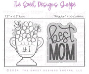 Cookie Cutters - Floral Trophy & Best MOM Plaque Cookie Cutter Set - Set of 2 - Cookie Cutters - The Sweet Designs Shoppe - TSDS - - ALL,Cookie Cutter,Flower,Flowers,Leaves and Flowers,MOM,Mom Plaque,mother,Mothers Day,Plaque,Plaques,PLAQUES HANDLETTERING,Promocode,regular sets,set,sports,STL,Trees Leaves and Flowers