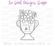 Cookie Cutters - Floral Trophy - Cookie Cutter - The Sweet Designs Shoppe - TSDS - - ALL,Cookie Cutter,floral,florals,MOM,mother,Mothers Day,Promocode,sport,sports,trophy