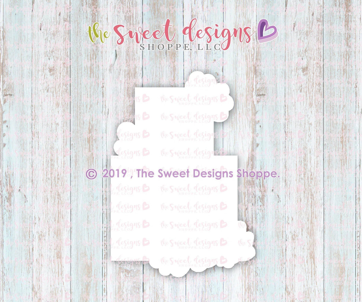 Cookie Cutters - Floral Wedding Cake - Cookie Cutter - The Sweet Designs Shoppe - TSDS - - ALL,Cookie Cutter,Food,Food & Beverages,Party,Promocode,Wedding,Wedding Favors