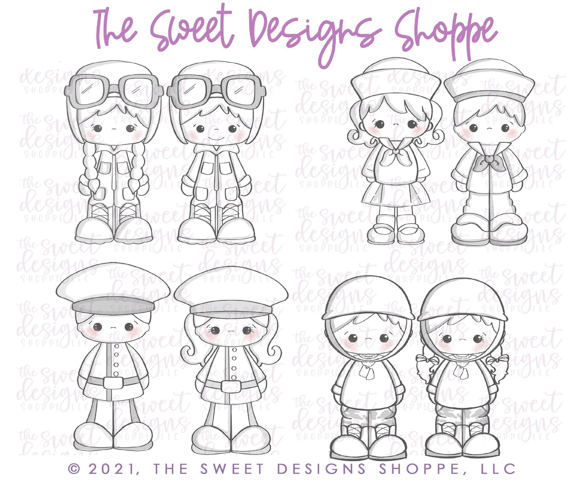 Cookie Cutters - Flour & Faith - Future Heroes Class Cutters Set - Set of 8 - Online Class not included. - Cookie Cutters - The Sweet Designs Shoppe - TSDS - - 4th,4th July,4th of July,ALL,Army,class,Cookie Cutter,fat Set,flour&faith,flourandfaith,heroe,heroes,Memorial,online,Patriot,Patriotic,Patriotric,police,Promocode,regular sets,set,sets,soldier,STL,USA,Veteran,Veterans