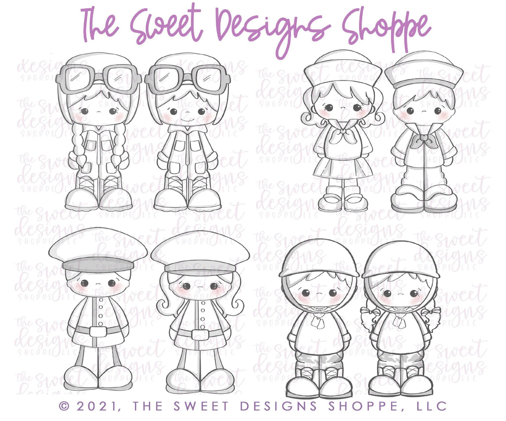 Cookie Cutters - Flour & Faith - Future Heroes Class Cutters Set - Set of 8 - Online Class not included. - Cookie Cutters - The Sweet Designs Shoppe - TSDS - - 4th,4th July,4th of July,ALL,Army,class,Cookie Cutter,fat Set,flour&faith,flourandfaith,heroe,heroes,Memorial,online,Patriot,Patriotic,police,Promocode,regular sets,set,sets,soldier,USA,Veteran,Veterans