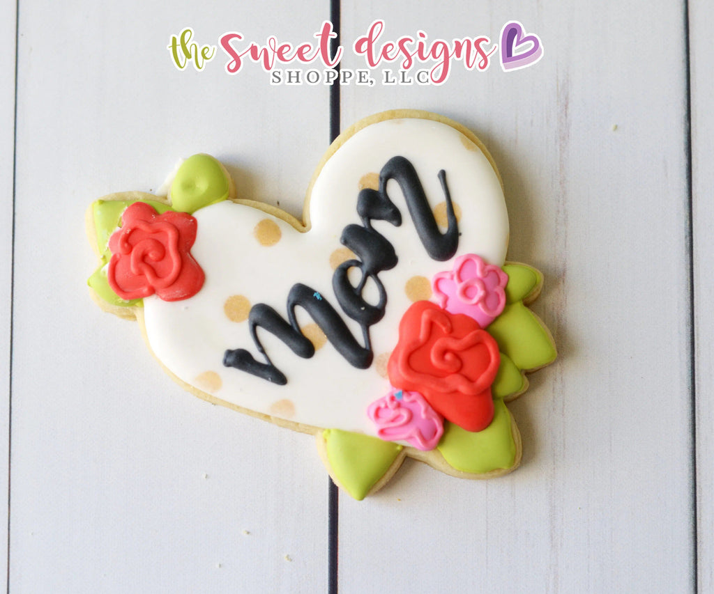 Cookie Cutters - Flower Heart - Cookie Cutter - The Sweet Designs Shoppe - - ALL, Cookie Cutter, Customize, MOM, mother, mothers DAY, Plaque, Promocode, valentine, Valentines