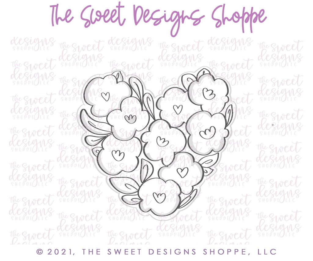 Cookie Cutters - Flower Heart - Cookie Cutter - The Sweet Designs Shoppe - - ALL, Cookie Cutter, Promocode, valentines, Wedding