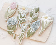 Cookie Cutters - Flowers Long Stem Set - Set of 7 - Cookie Cutters - The Sweet Designs Shoppe - TSDS - - ALL,Cookie Cutter,floral,florals,Flower,Flowers,Leaves and Flowers,MOM,mother,mothers,Mothers Day,Promocode,regular sets,set,sets,STL,Trees Leaves and Flowers