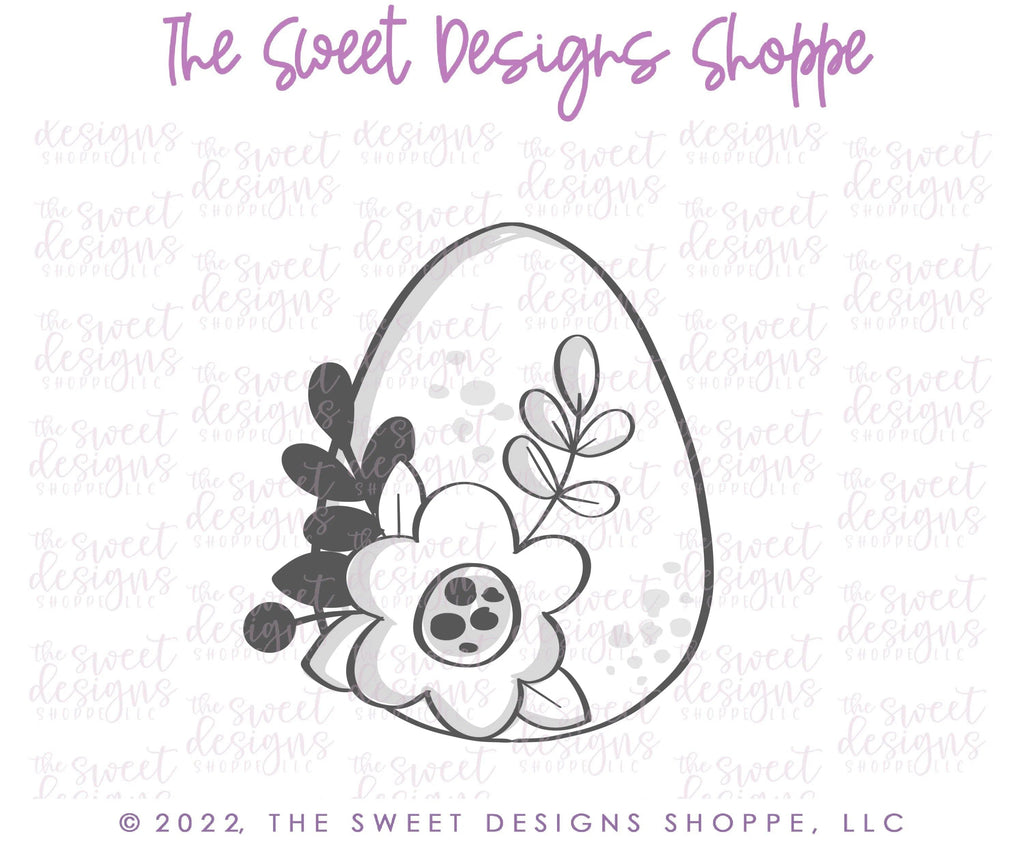 Cookie Cutters - Flowery Easter Egg B - Cookie Cutter - The Sweet Designs Shoppe - - ALL, Cookie Cutter, Easter, Easter / Spring, Promocode